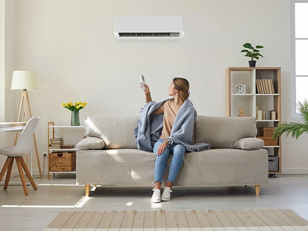 The installation of a new AC unit in a home